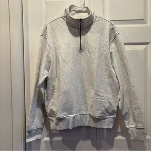 NWT Old Navy Heather Gray Bounce Fleece Half-Zip Pullover Sweatshirt - Size M